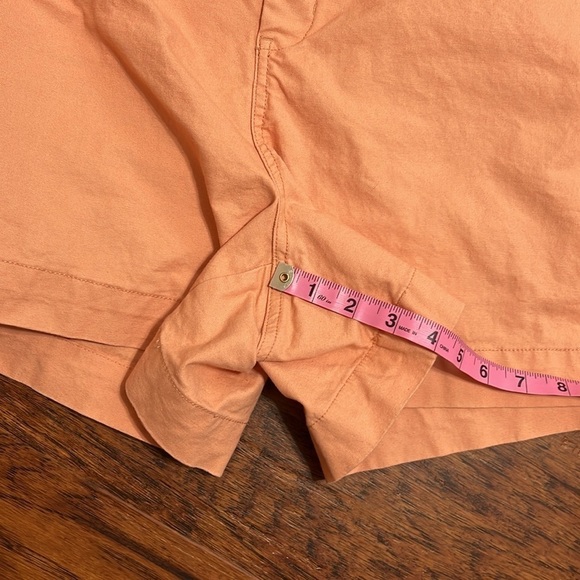Womens Plus Size 17 Coral Peach Shorts Stretch Two Button Flat Front Pockets - Picture 9 of 10